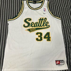 Vintage Nike Seattle SuperSonics Ray Allen Jersey #34 Size XXL